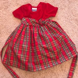 Brooke Lindsay Velvety Plaid Holiday Dress